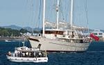 ID 6644  ATHENA - built in 2004 by Royal Huisman Shipyards in Holland, this 90-metre schooner is currently the world's second largest privately owned sailing yacht. ATHENA displaces 1177 tonnes and carries...